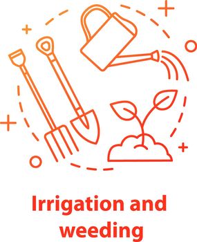 Irrigation and weeding concept icon