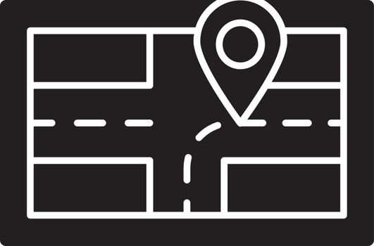 Car GPS navigator glyph icon