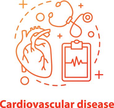 Cardiovascular disease concept icon