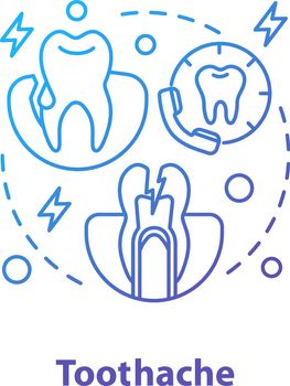 Toothache concept icon