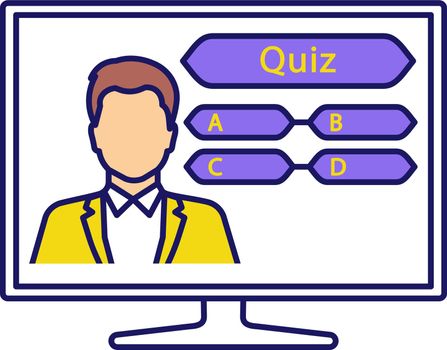 TV quiz show color icon
