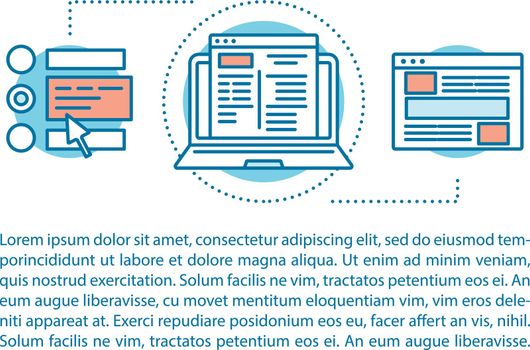 Website construction article page vector template