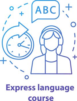 Express language course concept icon