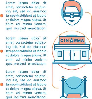 Cinema article page vector template