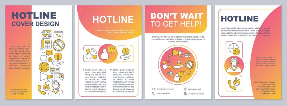 Hotline brochure template layout