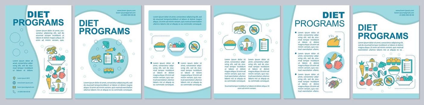 Healthy nutrition brochure template layout