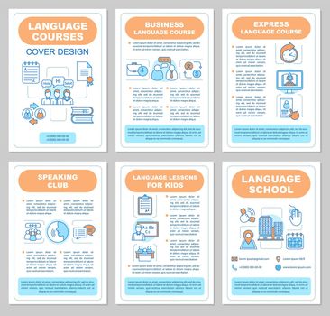 Foreign language school brochure template