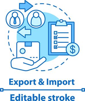 Export and import concept icon