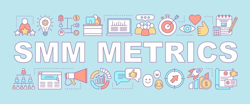 SMM metrics word concepts banner