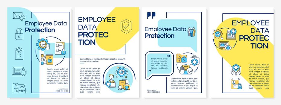 Employee data protection colourful brochure template