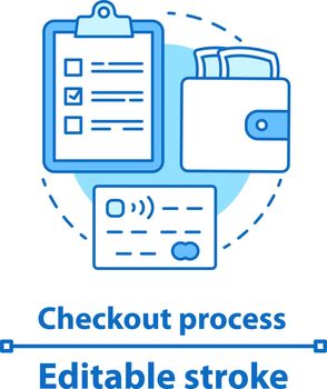 Checkout process concept icon