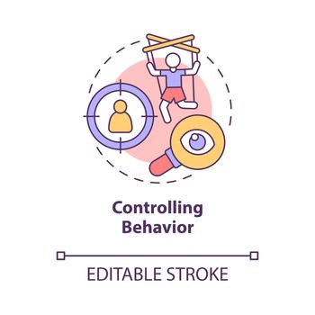 Controlling behavior concept icon