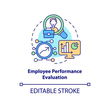 Employee performance evaluation concept icon