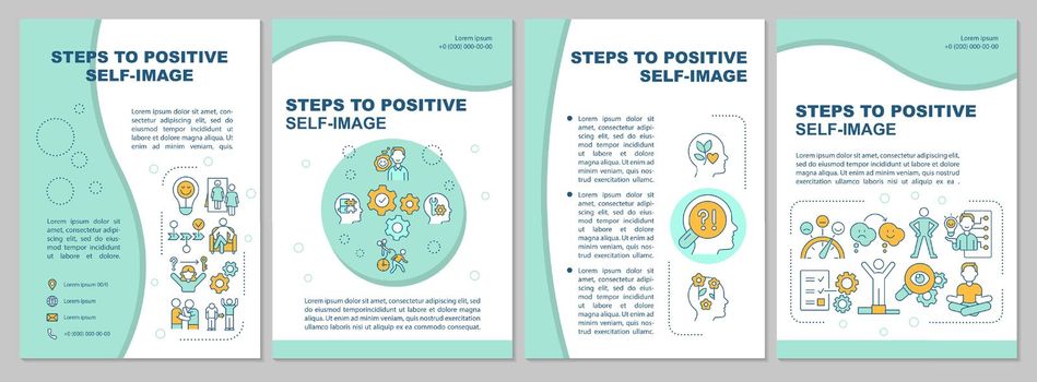 Positive self-image guide brochure template