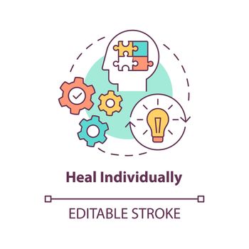 Heal individually concept icon
