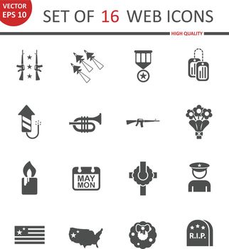 Memorial day web icons