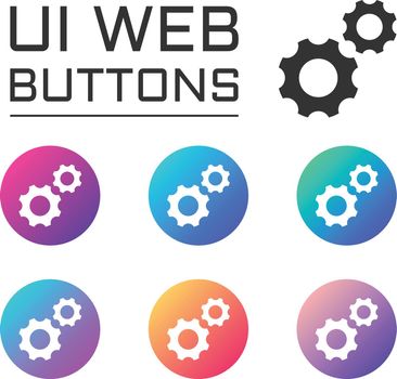 gear wheels account ui web button