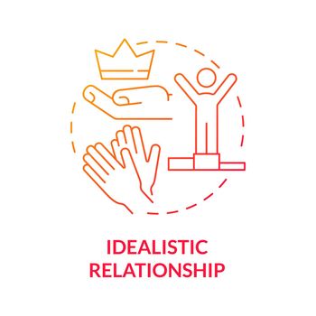 Partner idealizing concept icon