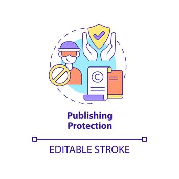 Publishing protection concept icon