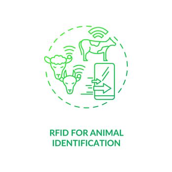 RFID for Animal identification concept icon