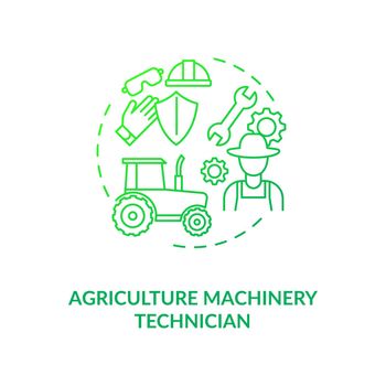 Agriculture machinery technician concept icon
