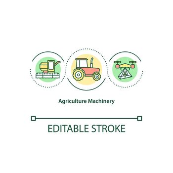 Agriculture machinery concept icon