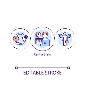 Rent brain concept icon