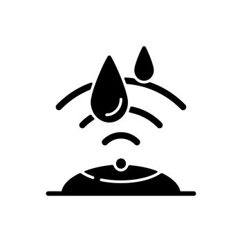 Water sensor black glyph icon