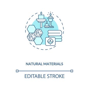 Natural materials blue concept icon