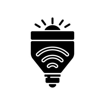Light bulbs black glyph icon