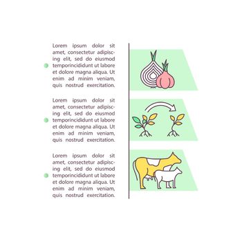 Breeding and crop production concept icon with text