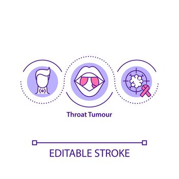 Throat tumour concept icon