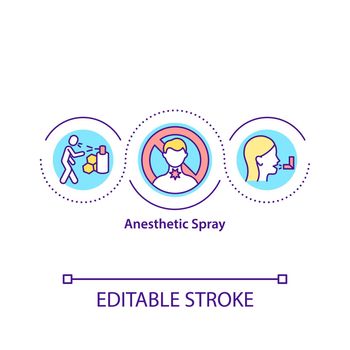 Anaesthetic spray concept icon