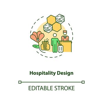Hospitality design concept icon
