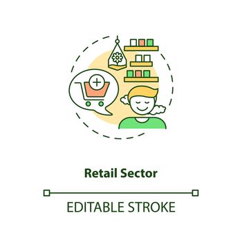 Retail sector concept icon
