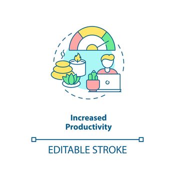 Increased productivity concept icon