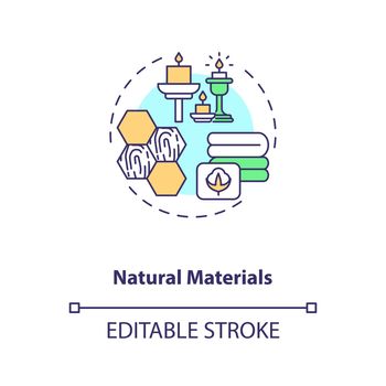 Natural materials concept icon