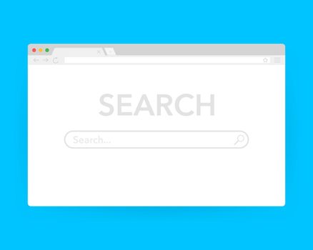 Browser window vector illustration. Browser or web browser in flat style. Window concept internet browser