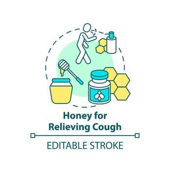 Honey for relieving cough concept icon