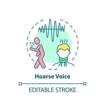 Hoarse voice concept icon