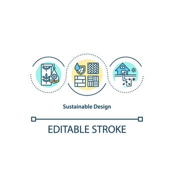 Sustainable design concept icon