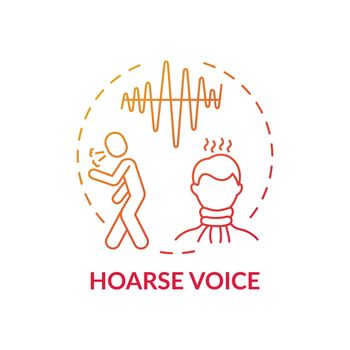 Hoarse voice concept icon