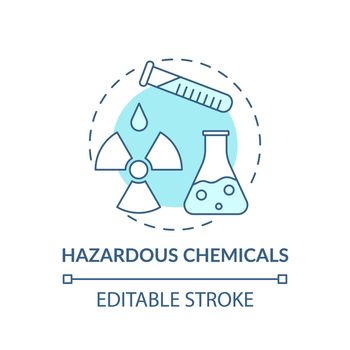 Hazardous chemicals concept icon
