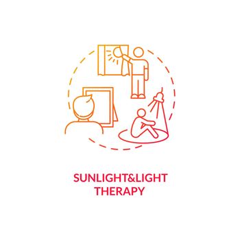Sunlight and light therapy concept icon