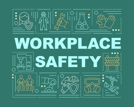 Workplace safety word concepts banner