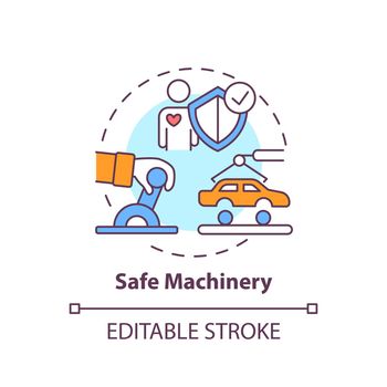 Safe machinery concept icon