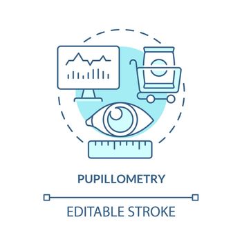 Pupil measurement concept icon