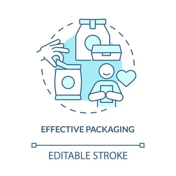 Effective package concept icon