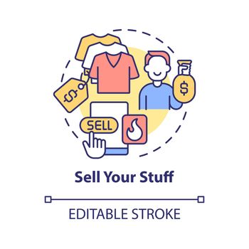 Sell your stuff concept icon