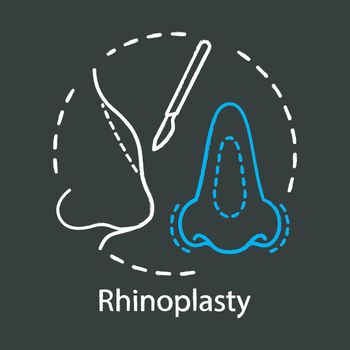 Rhinoplasty chalk icon
